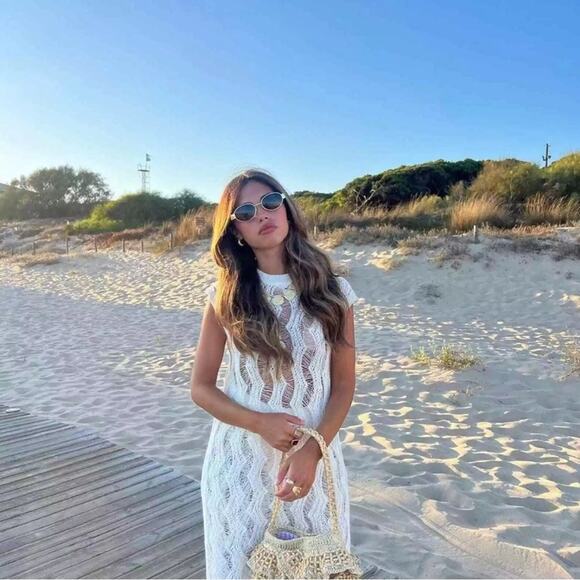 ZARA BLOGGER FAVORITE LONG KNIT TUNIC DRESS - Picture 4 of 14